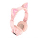 Навушники Bluetooth Borofone BO18 Cat Ear pink