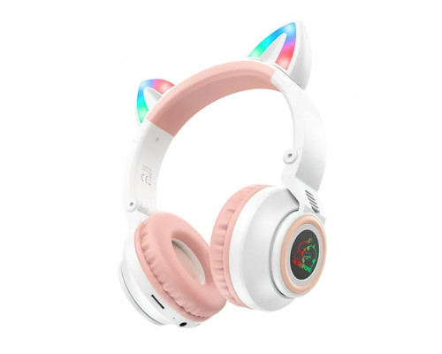 Навушники Bluetooth Borofone BO18 Cat Ear white