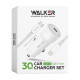 Автомобільний зарядний пристрій (адаптер) 2в1 WALKER WCR-63 PD_30W + Data Cable Type-C to Lightning 27W white TPS-2710000301882 2710000301882