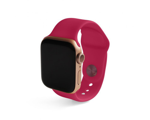 Ремінець для Apple Watch Sport Band силіконовий 38/40мм S/M strawberry / полуничний (61)