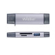 Кардрідер 6в1 WALKER WCD-83 (вихід USB/Micro, Type-C) grey TPS-2710000310839 2710000310839