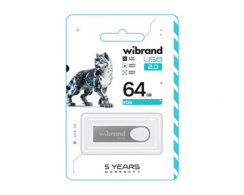 Флеш-пам'ять USB Wibrand Irbis 64GB USB 2.0 silver TPS-2710000311232 2710000311232