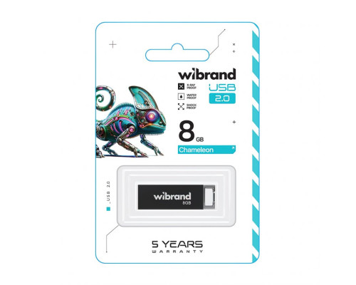 Флеш-пам'ять USB Wibrand Chameleon 8GB USB 2.0 black TPS-2710000311249 2710000311249