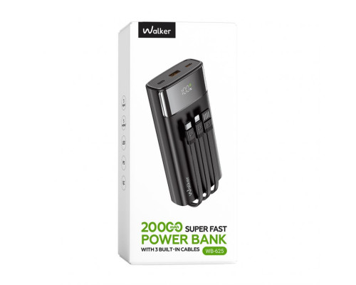 Power Bank WALKER WB-625 20000mAh black TPS-2710000311980 2710000311980
