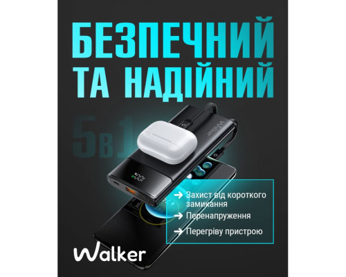 Power Bank WALKER WB-615 10000mAh black TPS-2710000311973 2710000311973