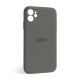 Чохол Full Silicone Case для Apple iPhone 12 titanium grey (74) закрита камера