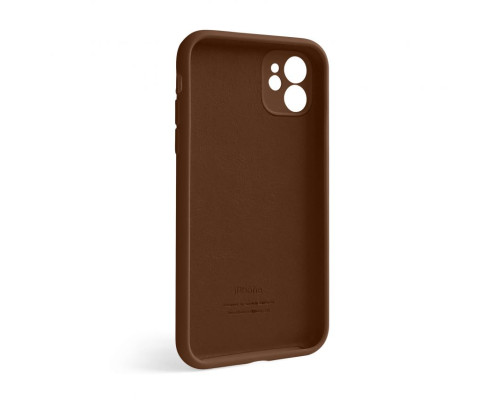 Чохол Full Silicone Case для Apple iPhone 12 dark brown (75) закрита камера