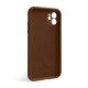 Чохол Full Silicone Case для Apple iPhone 12 dark brown (75) закрита камера