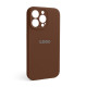 Чохол Full Silicone Case для Apple iPhone 13 Pro dark brown (75) закрита камера