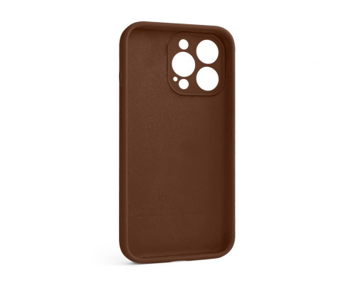 Чохол Full Silicone Case для Apple iPhone 13 Pro dark brown (75) закрита камера