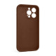 Чохол Full Silicone Case для Apple iPhone 13 Pro dark brown (75) закрита камера