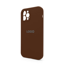 Чохол Full Silicone Case для Apple iPhone 12 Pro dark brown (75) закрита камера