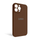 Чохол Full Silicone Case для Apple iPhone 13 Pro Max dark brown (75) закрита камера