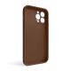 Чохол Full Silicone Case для Apple iPhone 13 Pro Max dark brown (75) закрита камера