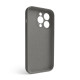 Чохол Full Silicone Case для Apple iPhone 14 Pro titanium grey (74) закрита камера