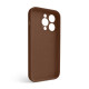 Чохол Full Silicone Case для Apple iPhone 14 Pro dark brown (75) закрита камера TPS-2710000313694 2710000313694