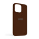 Чохол Full Silicone Case для Apple iPhone 14 Pro Max dark brown (75)