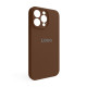 Чохол Full Silicone Case для Apple iPhone 14 Pro Max dark brown (75) закрита камера