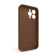 Чохол Full Silicone Case для Apple iPhone 14 Pro Max dark brown (75) закрита камера