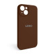 Чохол Full Silicone Case для Apple iPhone 15 dark brown (75) закрита камера