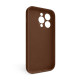 Чохол Full Silicone Case для Apple iPhone 15 Pro dark brown (75) закрита камера