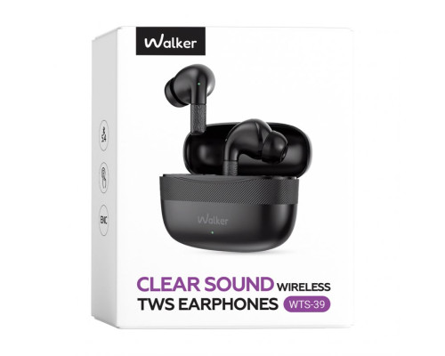 Навушники Bluetooth WALKER WTS-39 ENC black TPS-2710000315124 2710000315124