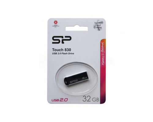 Флеш-пам'ять USB Silicon Power Touch 830 no chain metal 32GB silver TPS-2710000217558