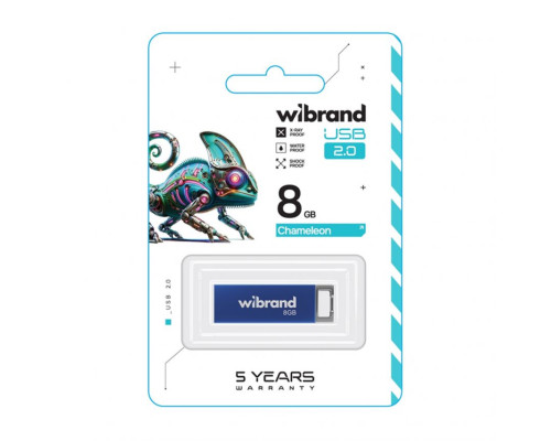 Флеш-пам'ять USB Wibrand Chameleon 8GB USB 2.0 blue