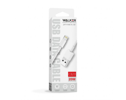 Кабель USB WALKER C820 Lightning white
