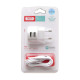 Мережевий зарядний пристрій (адаптер) 2в1 XO L62 2USB / 2.4A + Data Cabel USB to Micro white