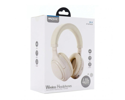 Навушники Bluetooth SY-BT1633 off white TPS-2710000318194 2710000318194