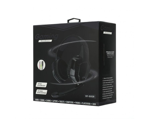 Навушники SY-GX20 ігрові з мікрофоном black TPS-2710000318200 2710000318200