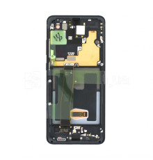 Дисплей (LCD) для Samsung Galaxy S20 Ultra/G988 (2020) з тачскріном та рамкою black Service Original (PN:GH82-22134A) TPS-2710000218067