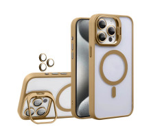 Чохол з функцією MagSafe для Apple iPhone 12 з підставкою та захистом для камер gold brown (9) TPS-2710000318569 2710000318569