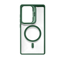 Чохол з функцією MagSafe для Samsung Galaxy S25/S931 (2025) з підставкою та захистом для камер green (1) TPS-2710000318804 2710000318804