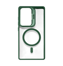 Чохол з функцією MagSafe для Samsung Galaxy S25 Ultra/S938 (2025) з підставкою та захистом для камер green (1) TPS-2710000318859 2710000318859