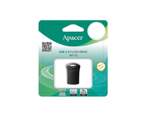 Флеш-пам'ять USB Apacer AH116 32GB black (AP32GAH116B-1) TPS-2710000321026 2710000321026