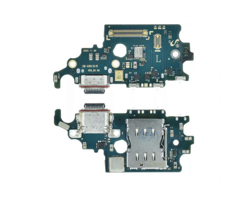 Шлейф (нижня плата) для Samsung Galaxy S21/G991B (2021) з роз'ємом зарядки, Sim-карти та мікрофоном High Quality TPS-2710000321095 2710000321095
