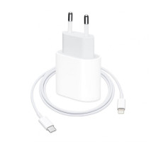 Мережевий зарядний пристрій (адаптер) для Apple iРhone A2347 PD / 20W + Data Cable Type-C to Lightning white High Quality carton box logo TPS-2710000323648 2710000323648