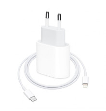 Мережевий зарядний пристрій (адаптер) для Apple iРhone A2347 PD / 20W + Data Cable Type-C to Lightning white High Quality carton box logo TPS-2710000323648 2710000323648