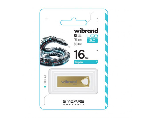 Флеш-пам'ять USB Wibrand Taipan 16GB USB 2.0 gold TPS-2710000327554 2710000327554