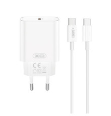 Мережевий зарядний пристрій (адаптер) 2в1 XO CE32 PD_20W + Data Cable Type-C to Type-C white TPS-2710000329602 2710000329602