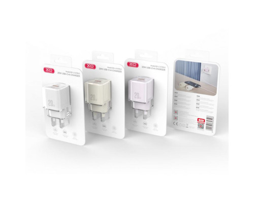 Мережевий зарядний пристрій (адаптер) XO L147 PD_20W / QC3.0_18W purple TPS-2710000329633 2710000329633