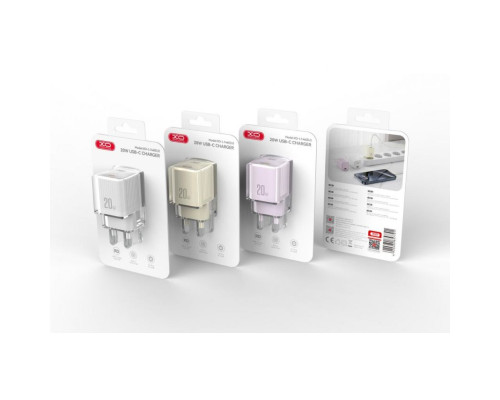 Мережевий зарядний пристрій (адаптер) XO L146 PD_20W white TPS-2710000329688 2710000329688