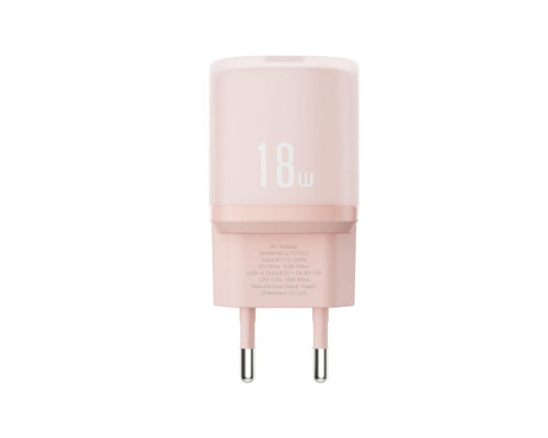Мережевий зарядний пристрій (адаптер) XO L157 1USB/QC3.0/18W pink TPS-2710000329411 2710000329411