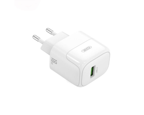 Мережевий зарядний пристрій (адаптер) XO L135 1USB / QC3.0 / 18W white TPS-2710000329510 2710000329510