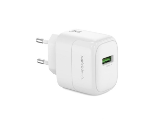 Мережевий зарядний пристрій (адаптер) XO L135 1USB / QC3.0 / 18W white TPS-2710000329510 2710000329510