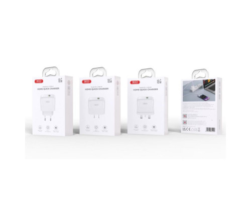 Мережевий зарядний пристрій (адаптер) 2в1 XO L135 1USB / QC3.0 / 18W + Data Cable USB to Micro white TPS-2710000329534 2710000329534