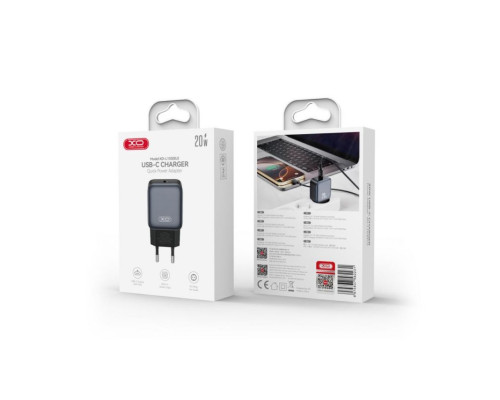 Мережевий зарядний пристрій (адаптер) XO L153 PD_20W black TPS-2710000329558 2710000329558