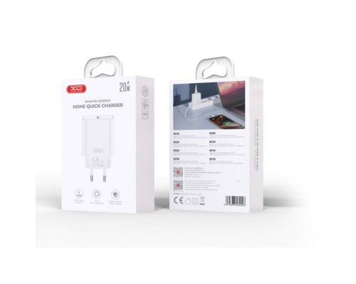 Мережевий зарядний пристрій (адаптер) XO CE32 PD_20W white TPS-2710000329589 2710000329589